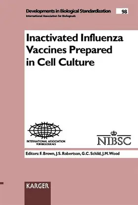 Brown / Robertson / Schild |  Inactivated Influenza Vaccines Prepared in Cell Culture | Buch |  Sack Fachmedien