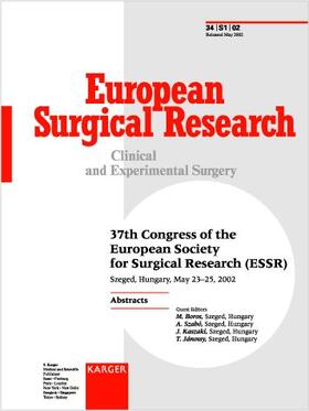 Boros / Szabó / Kaszaki |  European Society for Surgical Research (ESSR) | Buch |  Sack Fachmedien