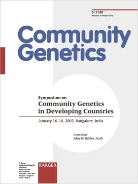 Bittles |  Community Genetics in Developing Countries | Buch |  Sack Fachmedien