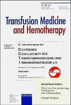 Klüter / Müller |  Deutsche Gesellschaft für Transfusionsmedizin und Immunhämatologie (DGTI) | Buch |  Sack Fachmedien