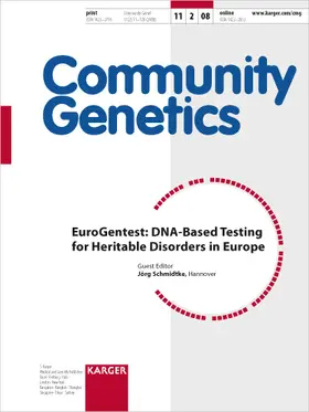 Schmidtke |  EuroGentest: DNA-Based Testing for Heritable Disorders in Europe | Buch |  Sack Fachmedien