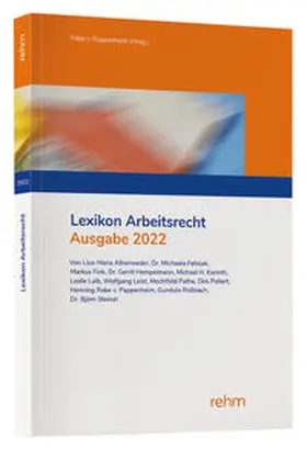 Rabe von Pappenheim / Allramseder / Fink |  Lexikon Arbeitsrecht 2022 | Buch |  Sack Fachmedien