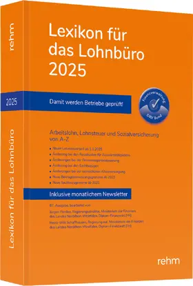 Schönfeld / Plenker / Schaffhausen |  Lexikon für das Lohnbüro 2025 | Buch |  Sack Fachmedien