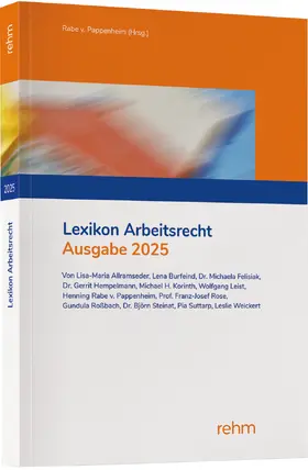 Allramseder / Steinat / Burfeind |  Lexikon Arbeitsrecht 2025 | Buch |  Sack Fachmedien