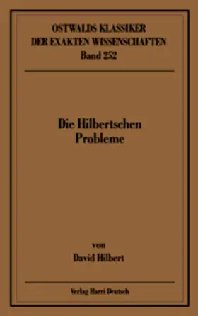  Die Hilbertschen Probleme (Hilbert) | Buch |  Sack Fachmedien