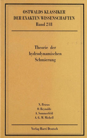  Theorie der hydrodynamischen Schmierung (Petrow, Reynolds, Sommerfeld, Michell) | Buch |  Sack Fachmedien