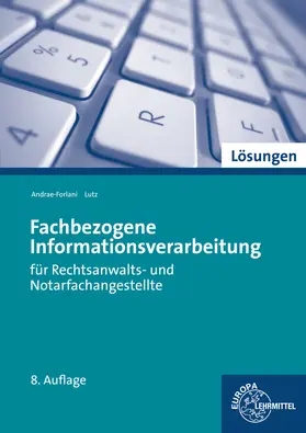 Andrae-Forlani / Lutz |  Lösungen zu 80518 | Buch |  Sack Fachmedien