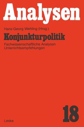 Wehling |  Konjunkturpolitik | Buch |  Sack Fachmedien