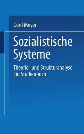 Meyer |  Sozialistische Systeme | Buch |  Sack Fachmedien