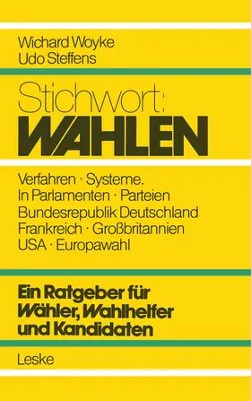 Woyke |  Stichwort: Wahlen | Buch |  Sack Fachmedien