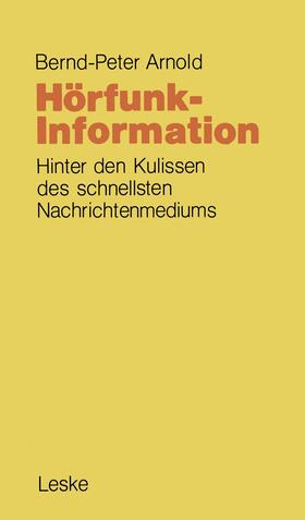 Arnold |  Hörfunk-Information | Buch |  Sack Fachmedien