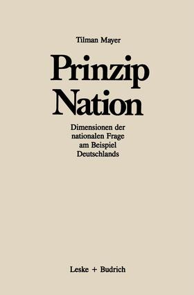 Mayer |  Prinzip Nation | Buch |  Sack Fachmedien