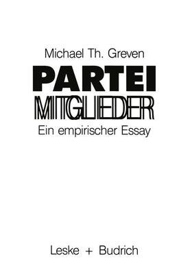 Greven |  Parteimitglieder | Buch |  Sack Fachmedien