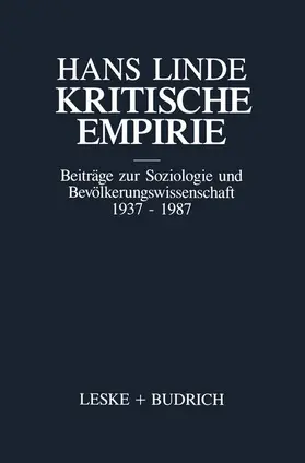 Linde |  Kritische Empirie | Buch |  Sack Fachmedien