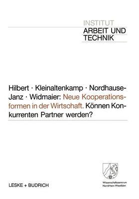 Hilbert / Widmaier / Kleinaltenkamp |  Neue Kooperationsformen in der Wirtschaft | Buch |  Sack Fachmedien