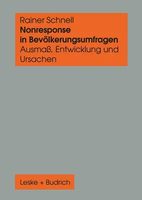 Schnell |  Nonresponse in Bevölkerungsumfragen | Buch |  Sack Fachmedien