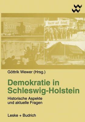 Wewer |  Demokratie in Schleswig-Holstein | Buch |  Sack Fachmedien