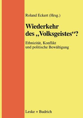 Eckert |  Wiederkehr des "Volksgeistes"? | Buch |  Sack Fachmedien