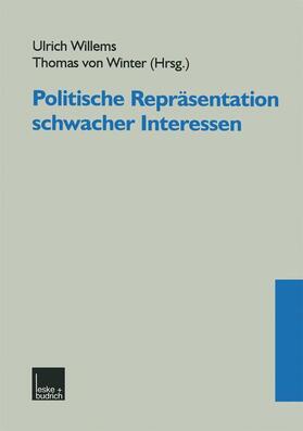 Winter / Willems |  Politische Repräsentation schwacher Interessen | Buch |  Sack Fachmedien