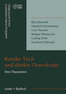 Berg |  Runder Tisch und direkte Demokratie | Buch |  Sack Fachmedien