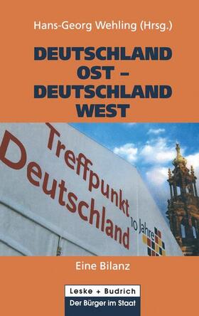 Wehling |  Deutschland Ost ¿ Deutschland West | Buch |  Sack Fachmedien