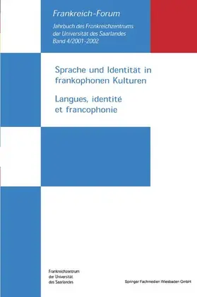 Duhem / Schmeling |  Sprache und Identität in frankophonen Kulturen / Langues, identité et francophonie | Buch |  Sack Fachmedien