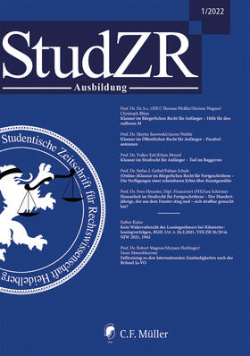  StudZR Ausbildung 1/2022 | Buch |  Sack Fachmedien