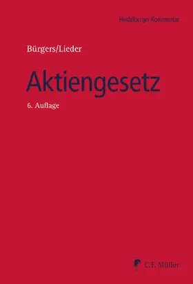 Bürgers / Becker / Lieder |  Aktiengesetz | eBook | Sack Fachmedien