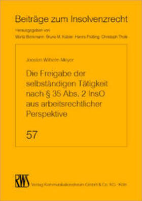Meyer |  Meyer, J: Freigabe der selbständigen Tätigkeit nach § 35 Abs | Buch |  Sack Fachmedien