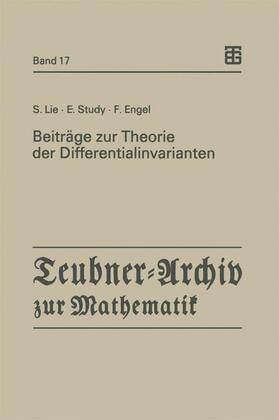 Lie / Study / Czichowski |  Beiträge zur Theorie der Differentialinvarianten | Buch |  Sack Fachmedien