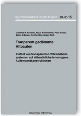 Bondzio / Brandstetter / Sulzer |  Transparent gedämmte Altbauten | Buch |  Sack Fachmedien