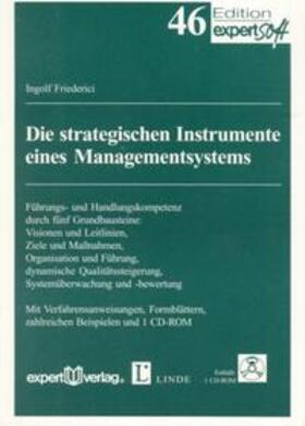 Friederici |  Die strategischen Instrumente eines Managementsystems | Buch |  Sack Fachmedien