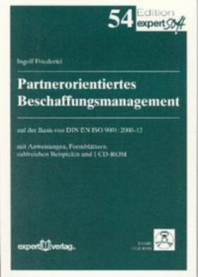 Friederici |  Partnerorientiertes Beschaffungsmanagement | Buch |  Sack Fachmedien