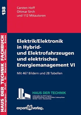 Hoff / Sirch |  Elektrik/Elektronik in Hybrid- und Elektrofahrzeugen und elektrisches Energiemanagement VI | Buch |  Sack Fachmedien