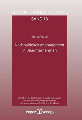 Wach |  Nachhaltigkeitsmanagement in Bauunternehmen | Buch |  Sack Fachmedien