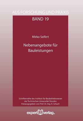 Seifert |  Nebenangebote für Bauleistungen | Buch |  Sack Fachmedien