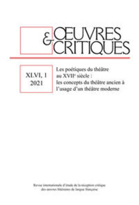 Zaiser |  OEUVRES & CRITIQUES, XLVI, 1 (2021) | Buch |  Sack Fachmedien