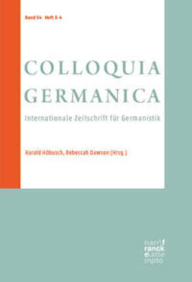  COLLOQUIA GERMANICA 54, 3-4 | Buch |  Sack Fachmedien