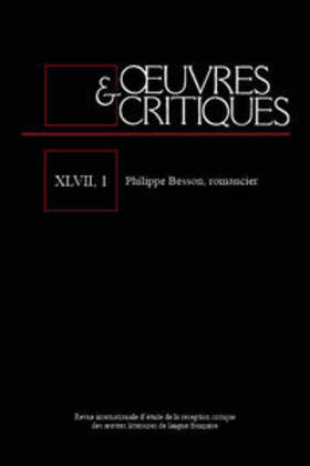  OEUVRES & CRITIQUES XLVII, 1 | Buch |  Sack Fachmedien