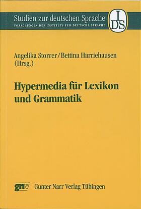 Storrer / Harriehausen |  Hypermedia für Lexikon und Grammatik | eBook | Sack Fachmedien