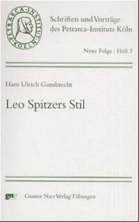 Gumbrecht |  Leo Spitzers Stil | Buch |  Sack Fachmedien