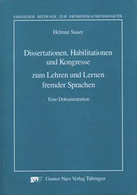 Sauer |  Dissertationen, Habilitationen und Kongresse zum Lehren und Lernen fremder Sprachen | Buch |  Sack Fachmedien