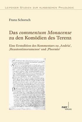 Schorsch |  Das commentum Monacense zu den Komödien des Terenz | Buch |  Sack Fachmedien