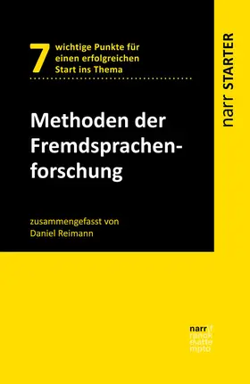 Reimann |  Methoden der Fremdsprachenforschung | Buch |  Sack Fachmedien