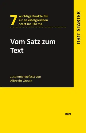 Greule |  Vom Satz zum Text | eBook | Sack Fachmedien