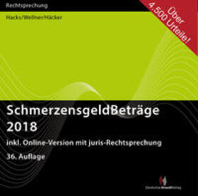 Hacks / Wellner / Häcker |  SchmerzensgeldBeträge 2018 (CD-ROM plus Online-Zugang) | Sonstiges |  Sack Fachmedien