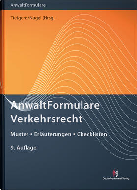 Tietgens / Nugel | AnwaltFormulare Verkehrsrecht | Buch | 978-3-8240-1735-5 | sack.de