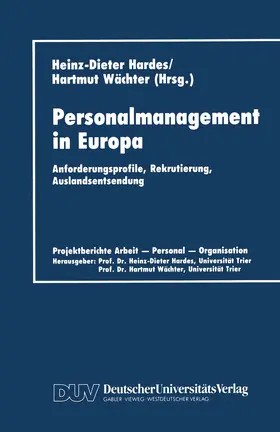 Wächter / Hardes |  Personalmanagement in Europa | Buch |  Sack Fachmedien