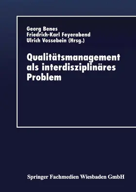  Qualitätsmanagement als interdisziplinäres Problem | Buch |  Sack Fachmedien