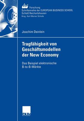 Deinlein |  Tragfähigkeit von Geschäftsmodellen der New Economy | Buch |  Sack Fachmedien